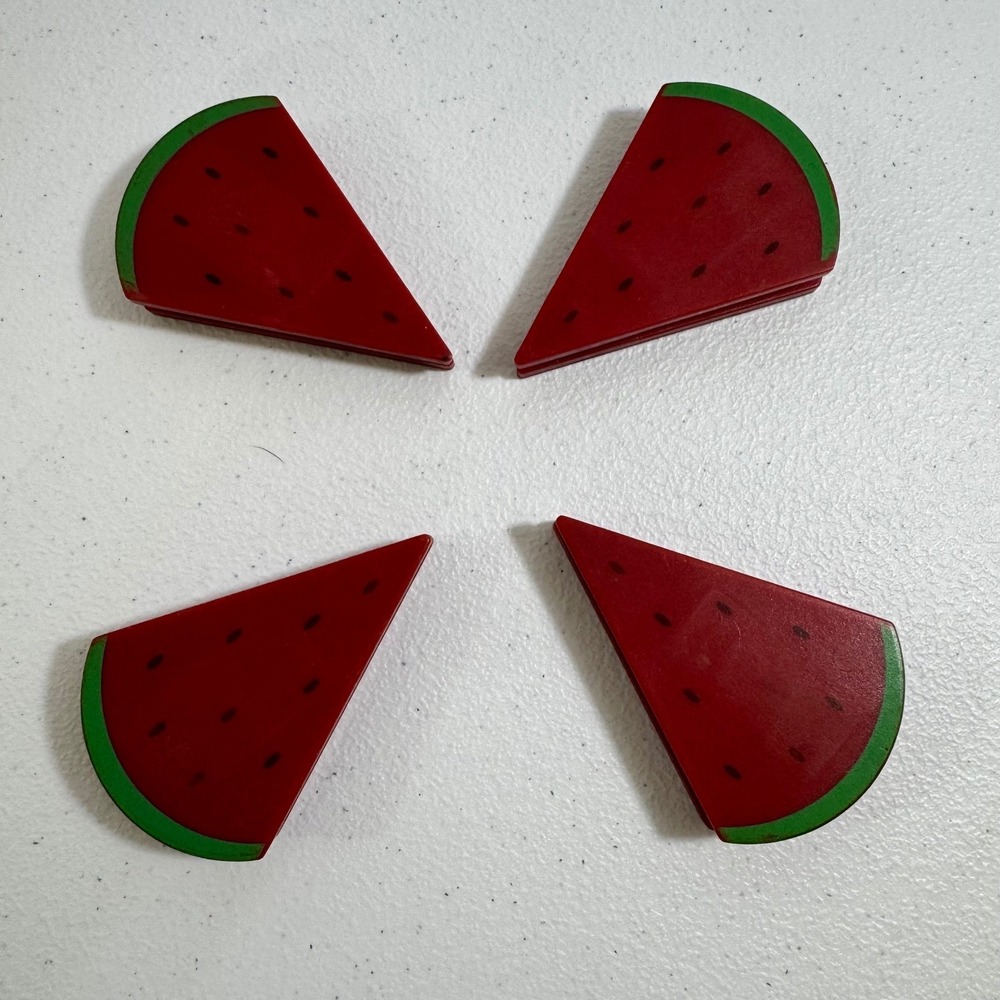 4*Coleman‎ Watermelon Slice Chip Clips table cloth weight Bag Clips Picnic BBQ